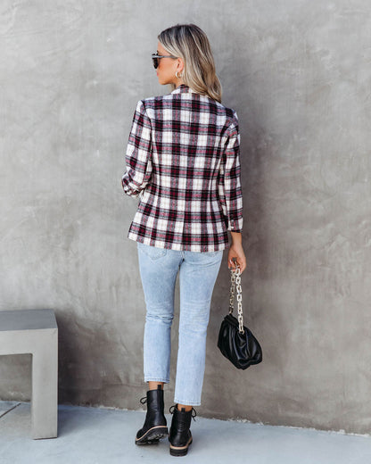 Revolense™ Big Apple Dreams Pocketed Plaid Blazer