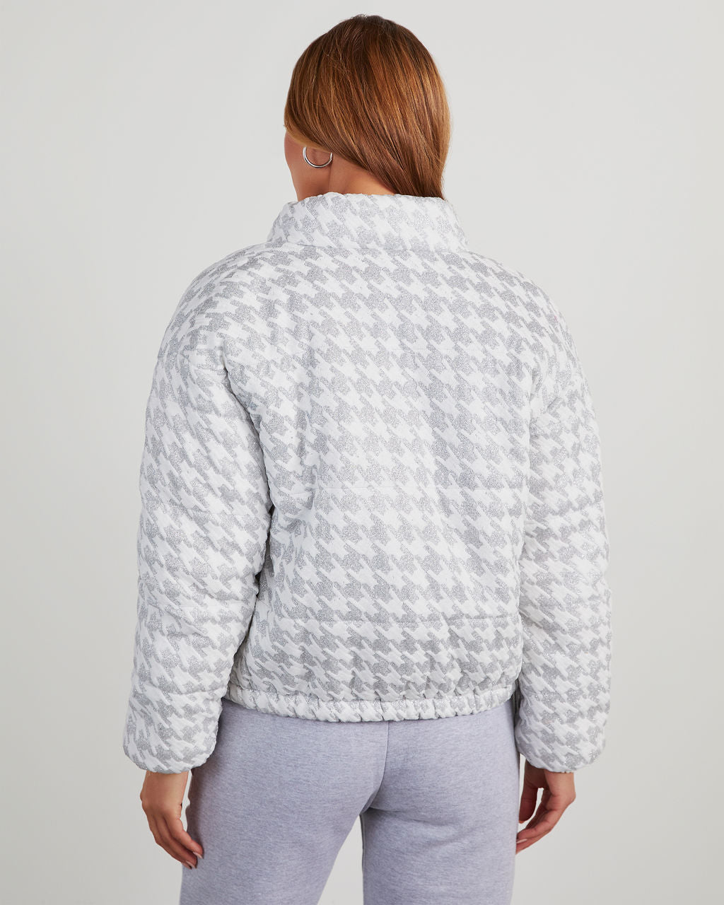 Revolense™ Blaine Glitter Houndstooth Puffer Jacket