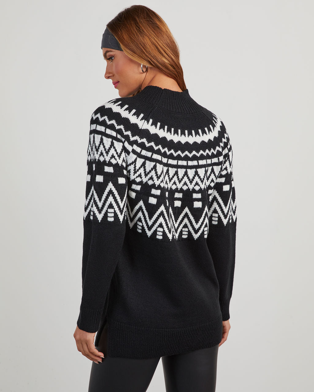 Revolense™ Blizzard Fair Isle Mock Neck Sweater