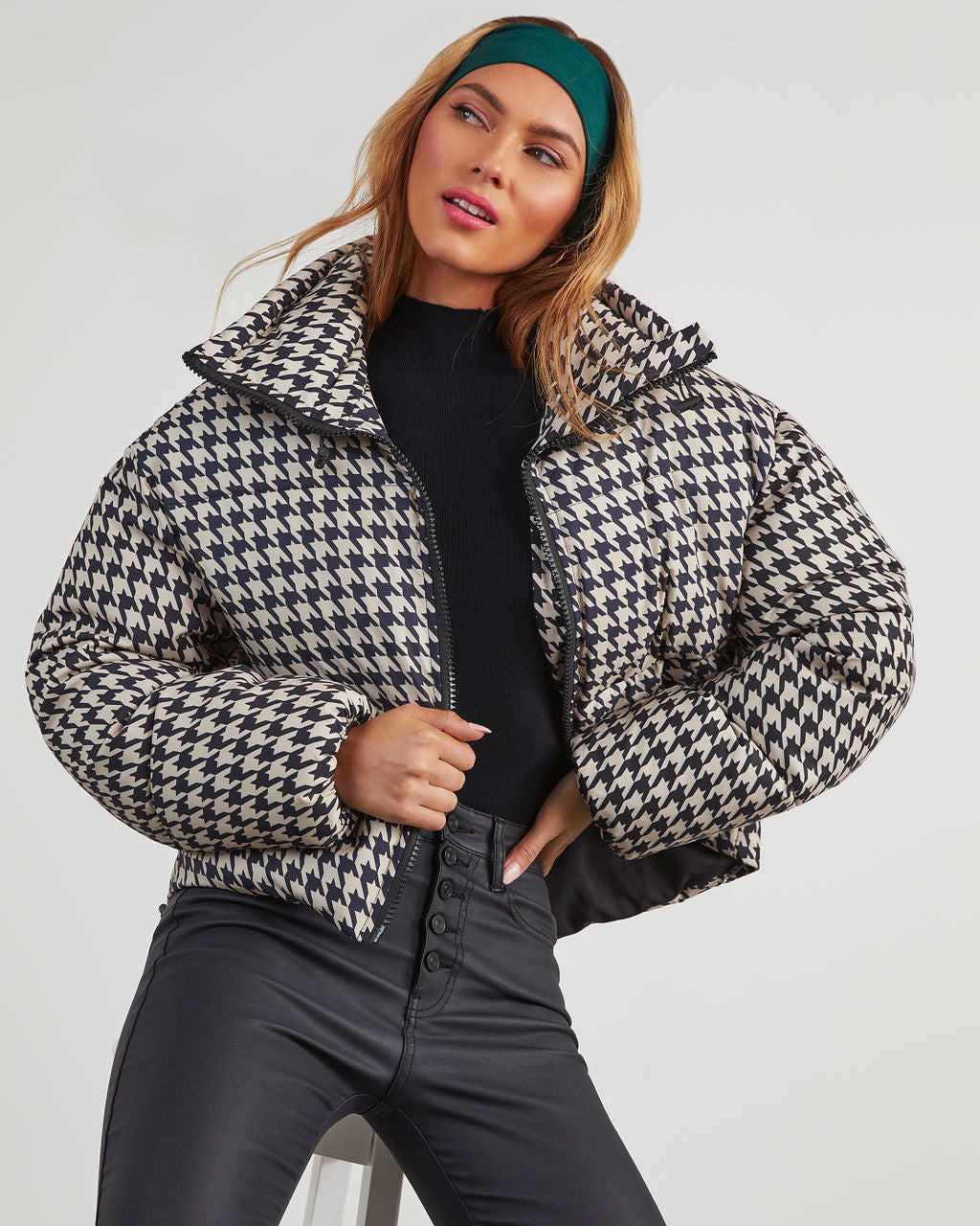 Revolense™ Donner Houndstooth Puffer Jacket