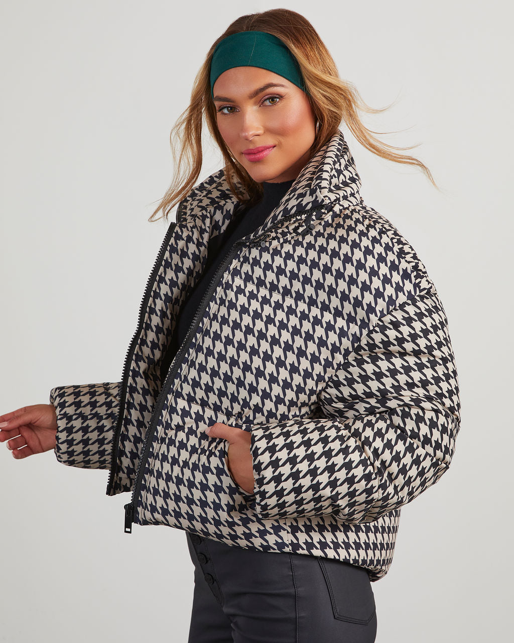 Revolense™ Donner Houndstooth Puffer Jacket