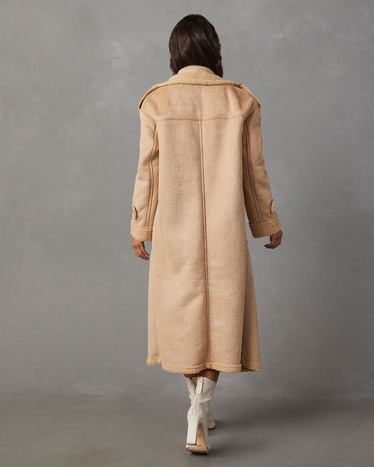 Revolense™ Hobbes Sherpa Lined Suede Pocketed Coat