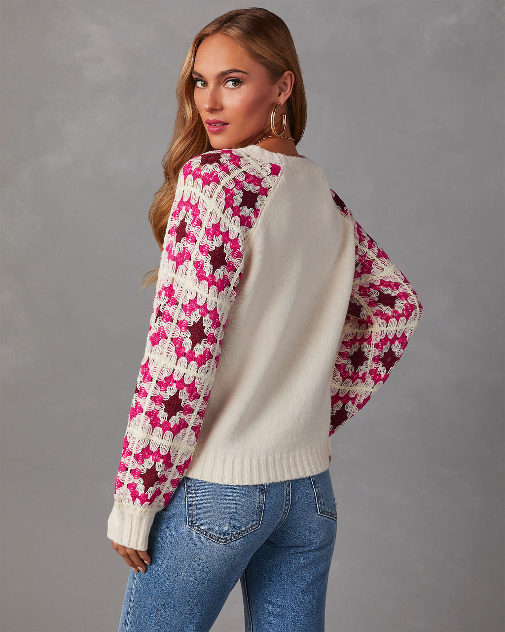 Revolense™ Gertrude Crochet Knit Sweater