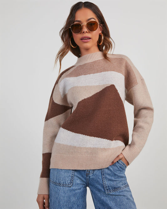 Revolense™ Caputo Abstract Colorblock Sweater