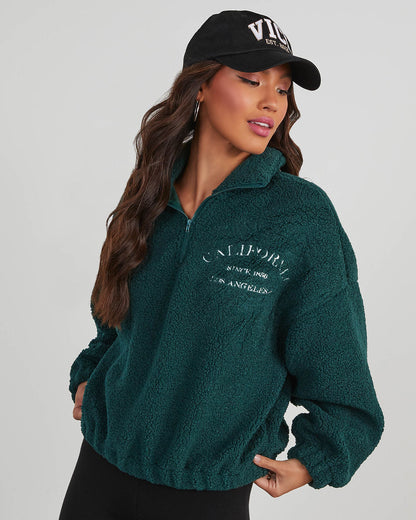 Revolense™ California Teddy Fleece Half Zip Jacket