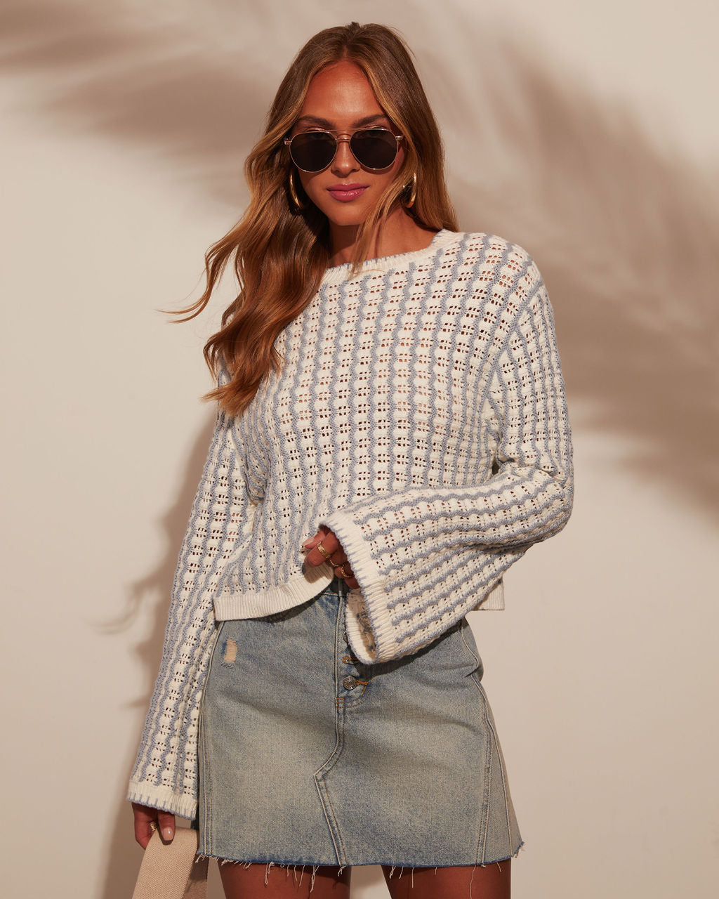 Revolense™ Amani Wide Sleeve Gingham Pullover