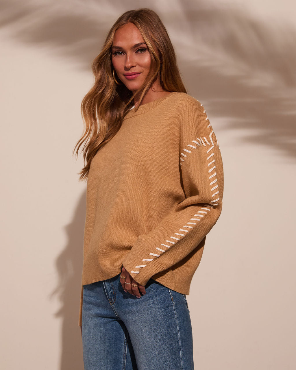 Revolense™ Alyana Contrast Stitch Sweater